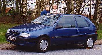 Ellen og Knud med Citroën Saxo El