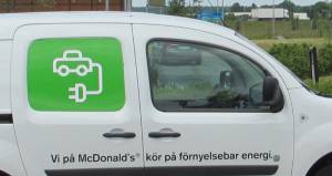 McDonald's kör elbil i Mjölby